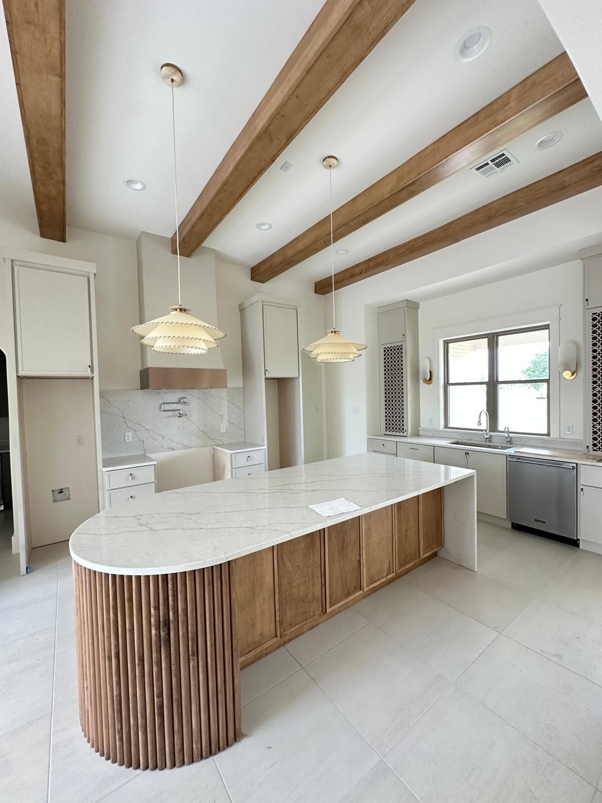 Curved Marble Statement Island