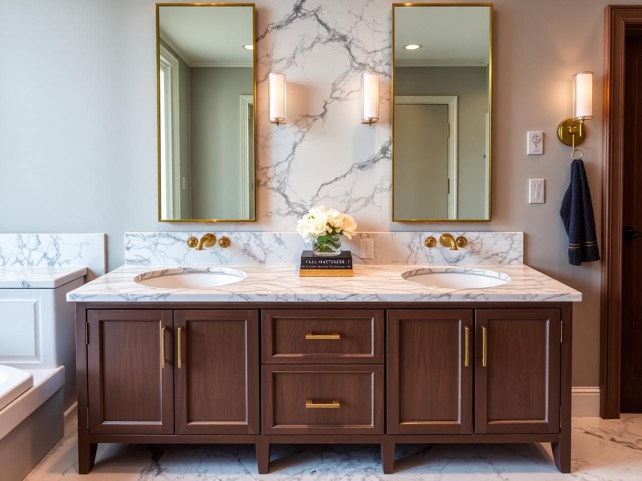 Bookmatched Vanity